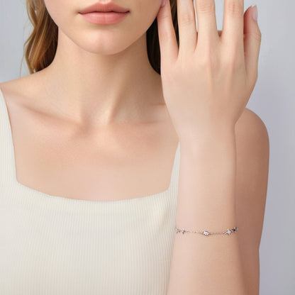 925 Sterling Silver 15+6cm Pavé Setting CZ Bracelet for Women  DestGlow