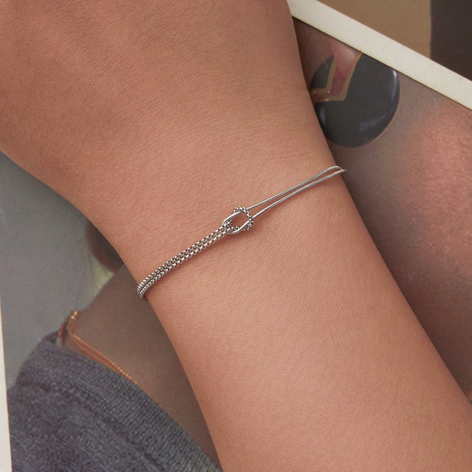 925 Sterling Silver &amp; Plated White Gold Bracelet for Women  DestGlow