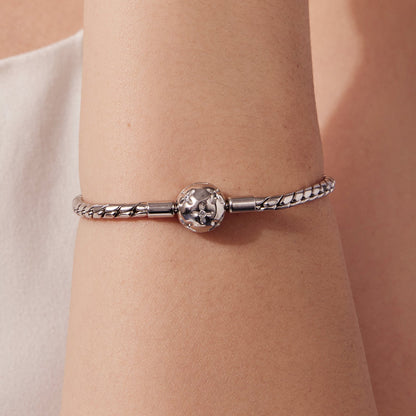 925 Sterling Silver White Gold Plated Bracelet with CZ Pendant for Women  DestGlow