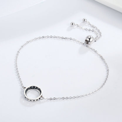 925 Sterling Silver Bracelet 26.5CM with 1.5*1.1CM Pendant for Unisex  DestGlow