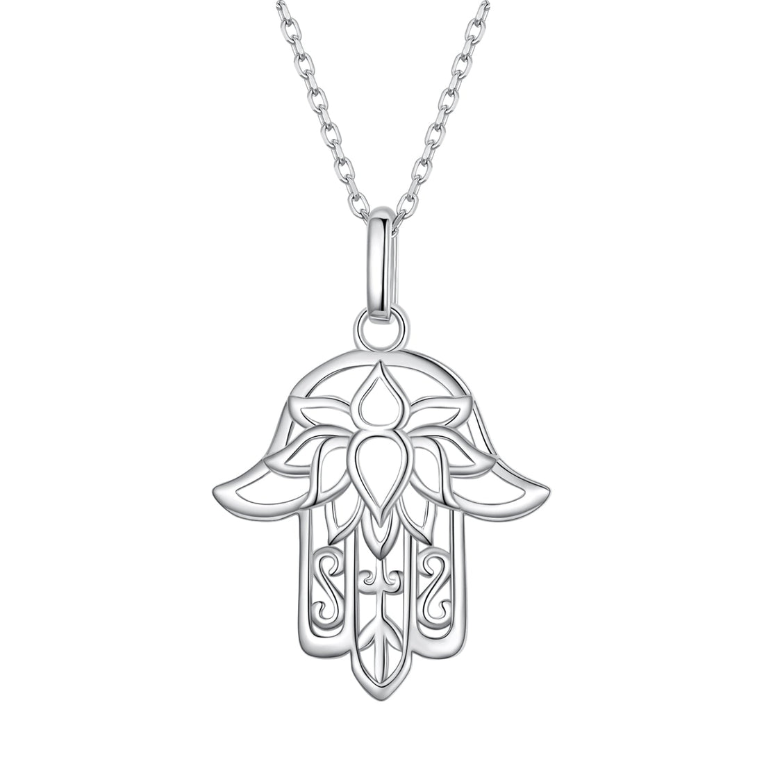 S925 Sterling Silver Plated Platinum Adjustable Necklace for Women  DestGlow