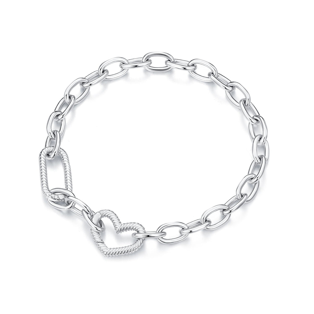 925 Sterling Silver Plated 190mm Bracelet for Women  DestGlow