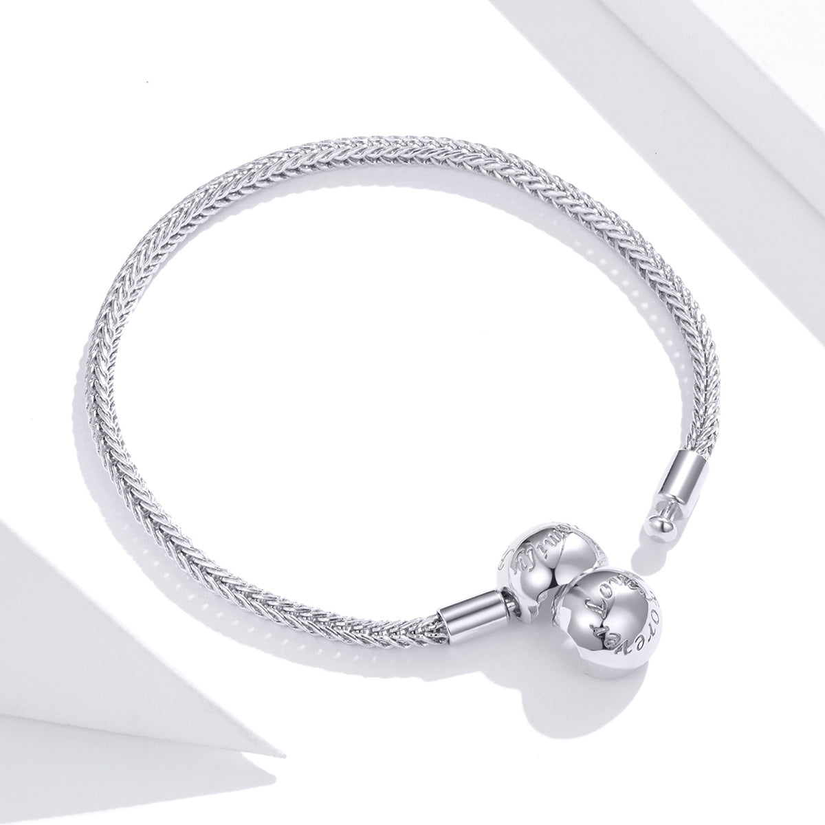 925 Sterling Silver Plated Platinum 17cm Bracelet for Men  DestGlow