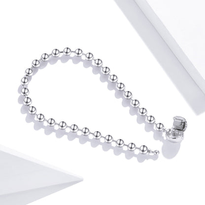 925 Sterling Silver Bracelet 17cm Oxidized &amp; Platinum Plated for Women