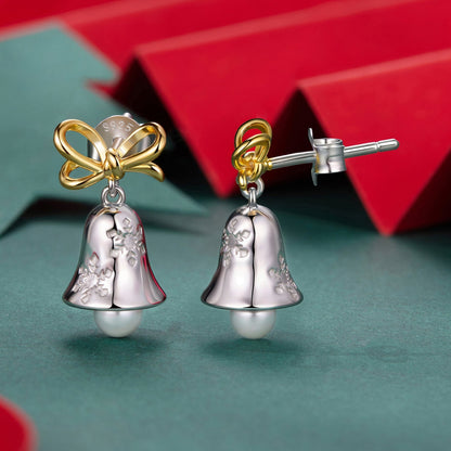 925 Sterling Silver Earrings with Synthetic Pearl, 1.7*0.9cm for Women  DestGlow