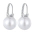 925 Sterling Silver Earrings with Quality Shell Pearl and CZ, 21*11mm, for Women  DestGlow