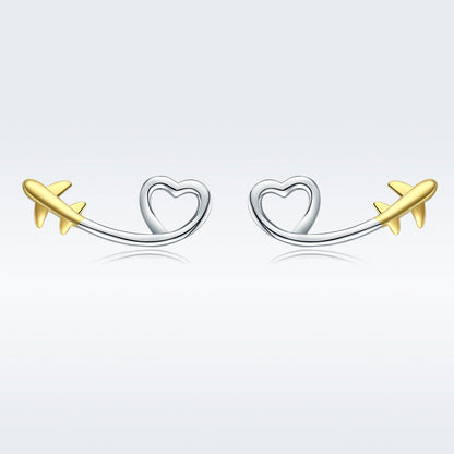 925 Sterling Silver Earrings, 0.6cm, Plated Gold, Plated Platinum for Women  DestGlow