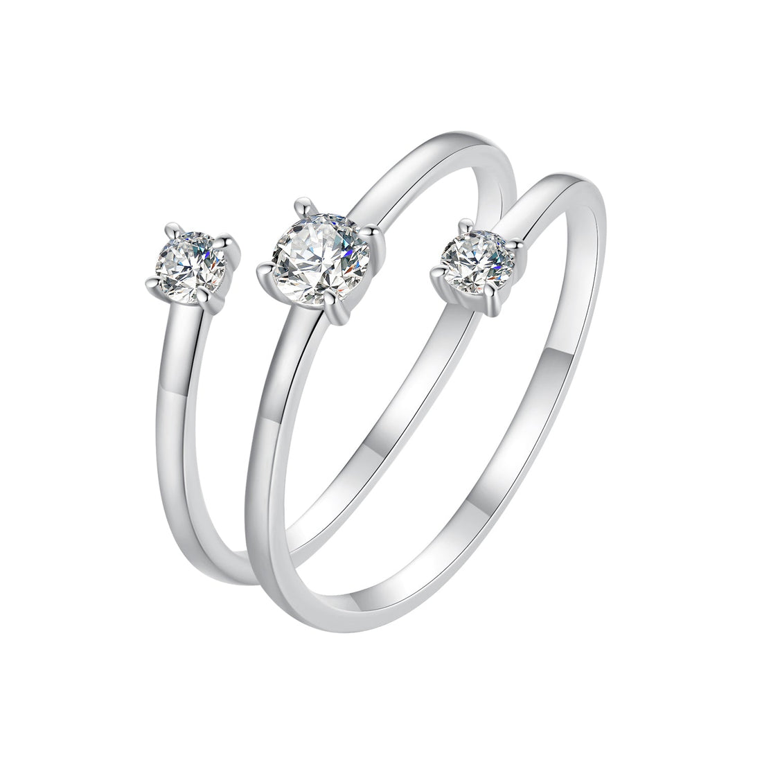 925 Sterling Silver 3mm Moissanite Ring for Women  DestGlow