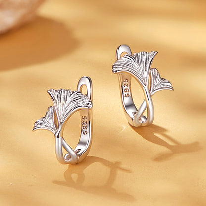 925 Sterling Silver Earrings - 1.3*0.95cm - Plated White Gold - For Women  DestGlow