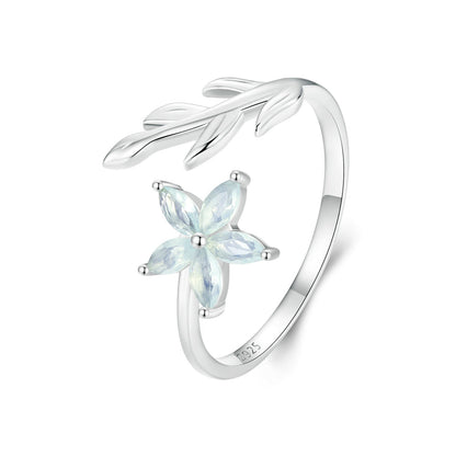 925 Sterling Silver &amp; Opal Ring for Women  DestGlow