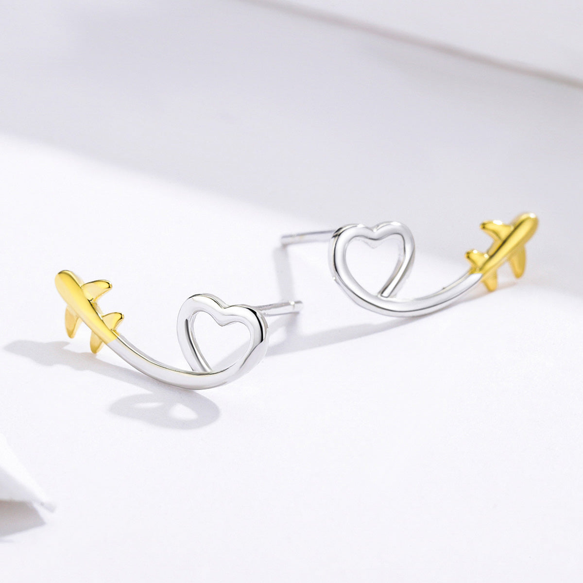 925 Sterling Silver Earrings, 0.6cm, Plated Gold, Plated Platinum for Women  DestGlow