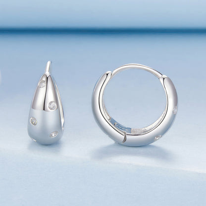 925 Sterling Silver Earrings with CZ in White Gold Plating - Stylish Design for Women  DestGlow