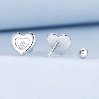 925 Sterling Silver White Gold Plated CZ Earrings  DestGlow