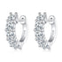 S925 Sterling Silver Moissanite Earrings, 1.3cm, Platinum Plated, for Women  DestGlow