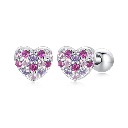925 Sterling Silver Earrings with Pavé Setting CZ in White Gold for Women  DestGlow