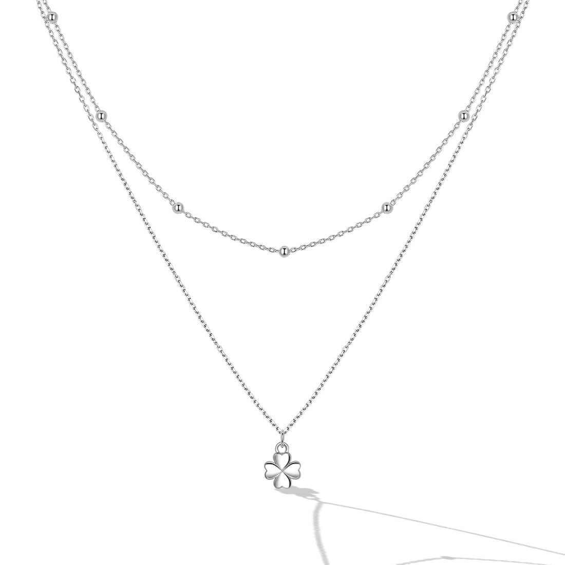 925 Sterling Silver Adjustable Necklace with Pendant for Women  DestGlow