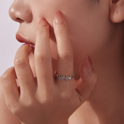 925 Sterling Silver Oxidized Silver 0.5cm Ring  DestGlow