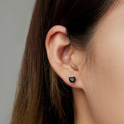 925 Sterling Silver Oxidized CZ Earrings for Women  DestGlow