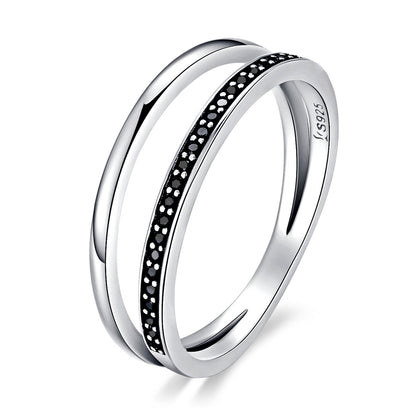 925 Sterling Silver 0.6CM Width Ring Size 6 for Women  DestGlow