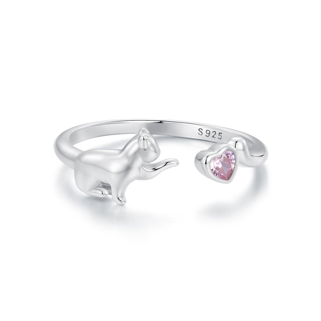 925 Sterling Silver Pavé Setting CZ White Gold Plated Ring for Women  DestGlow