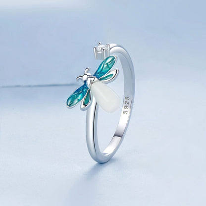 925 Sterling Silver White Gold Plated Enamel Pavé Setting CZ Ring  DestGlow