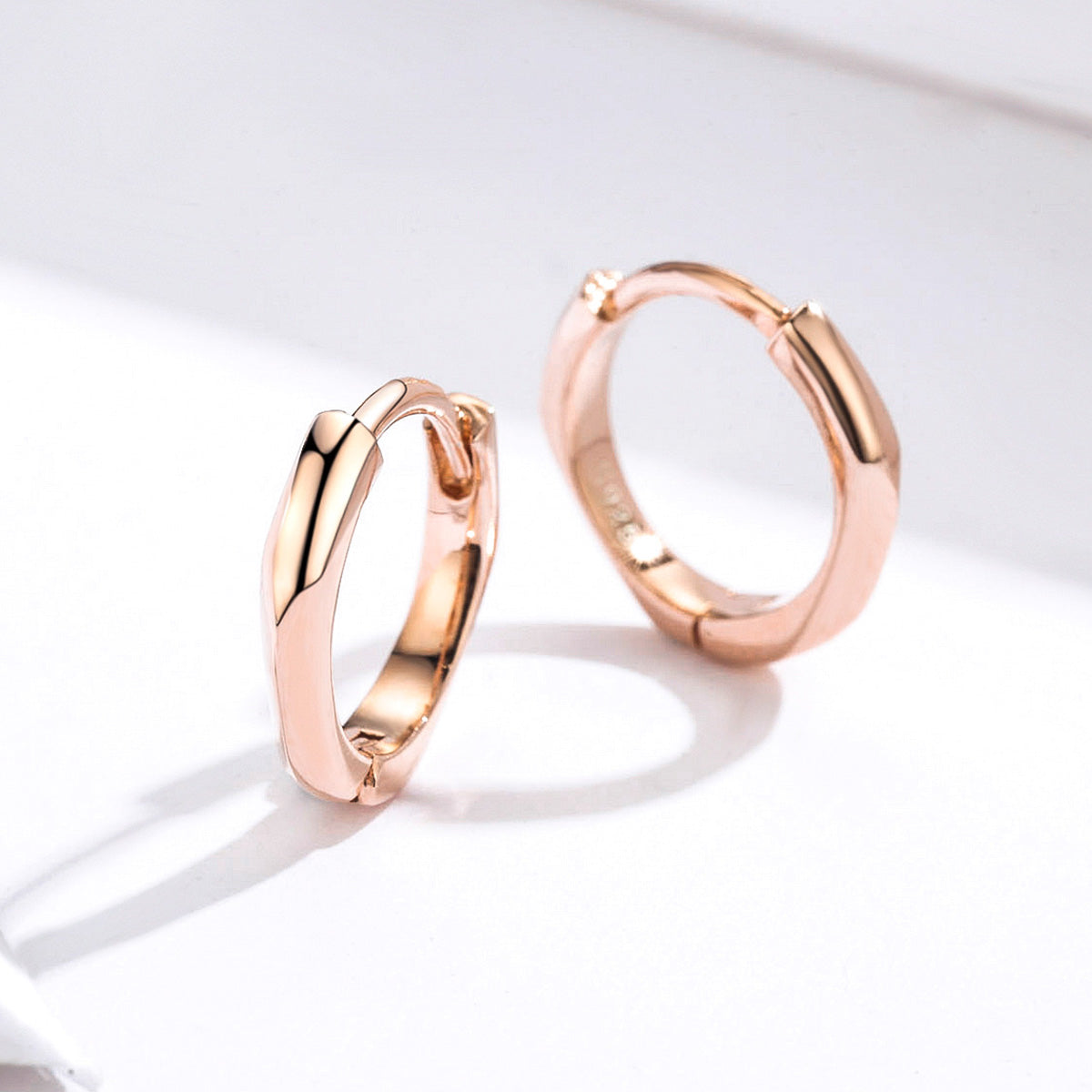 S925 Sterling Silver Plated Rose Gold Earrings  DestGlow