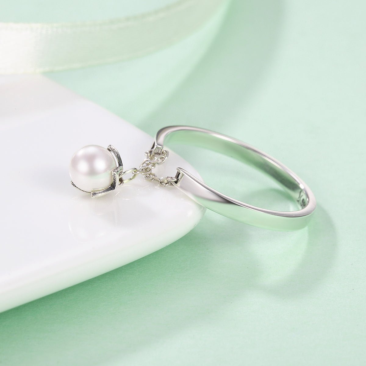 S925 Sterling Silver Ring Width 0.2CM Bead 0.6CM for Women  DestGlow
