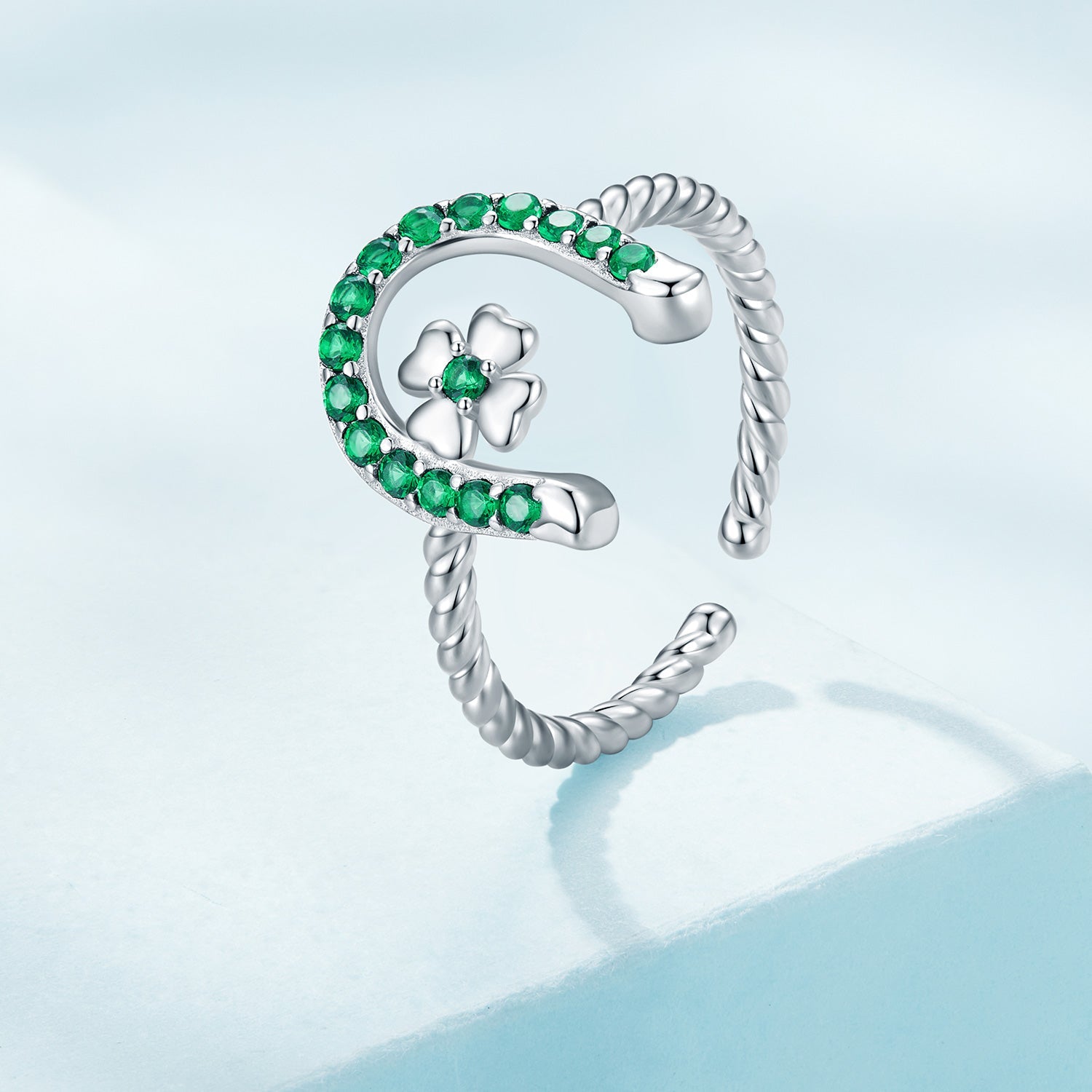 925 Sterling Silver Plated Platinum CZ Ring for Women by Bids.com