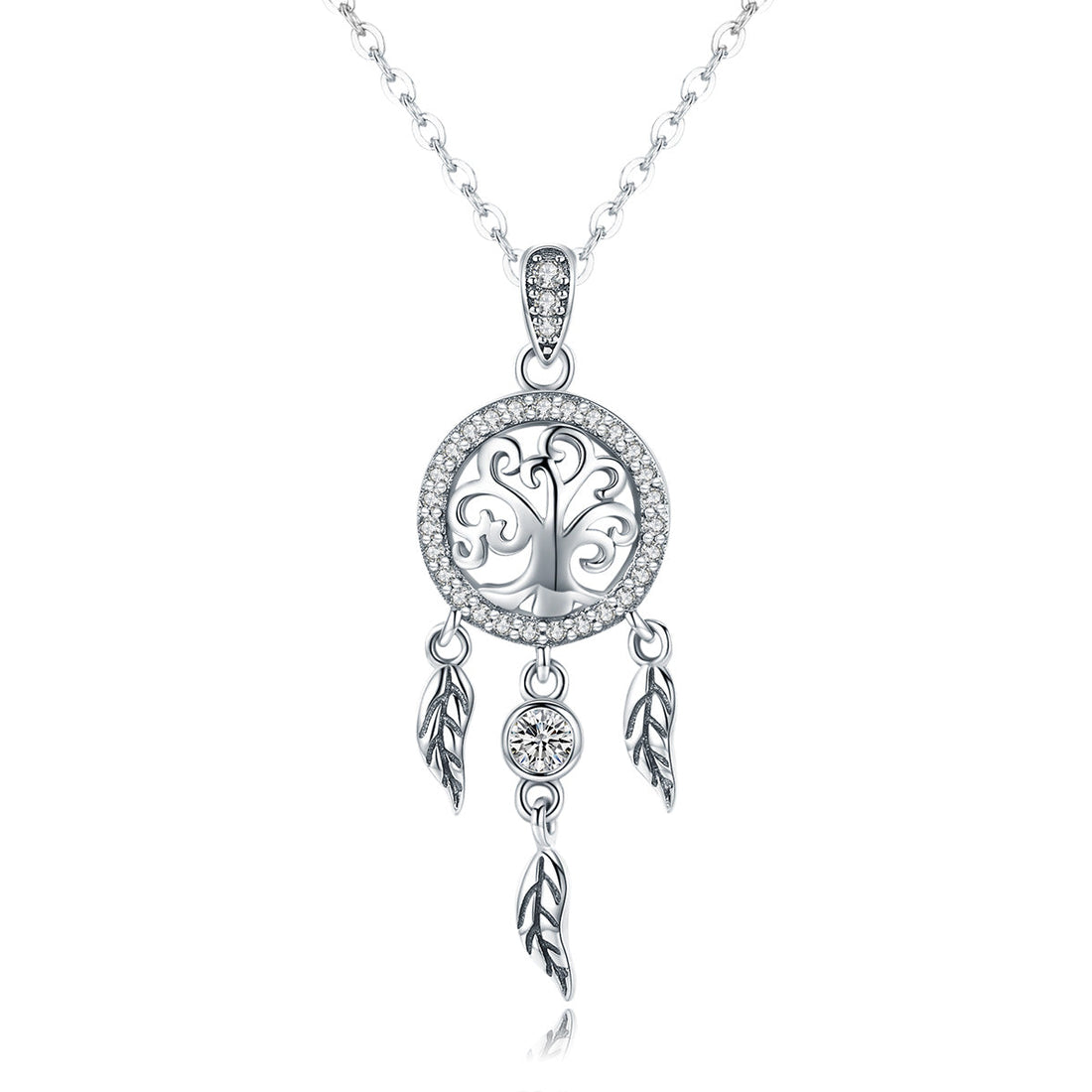 925 Sterling Silver Necklace 36-45cm with Pendant for Women  DestGlow