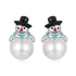 925 Sterling Silver White Gold Plated Quality Shell Pearl Earrings  DestGlow