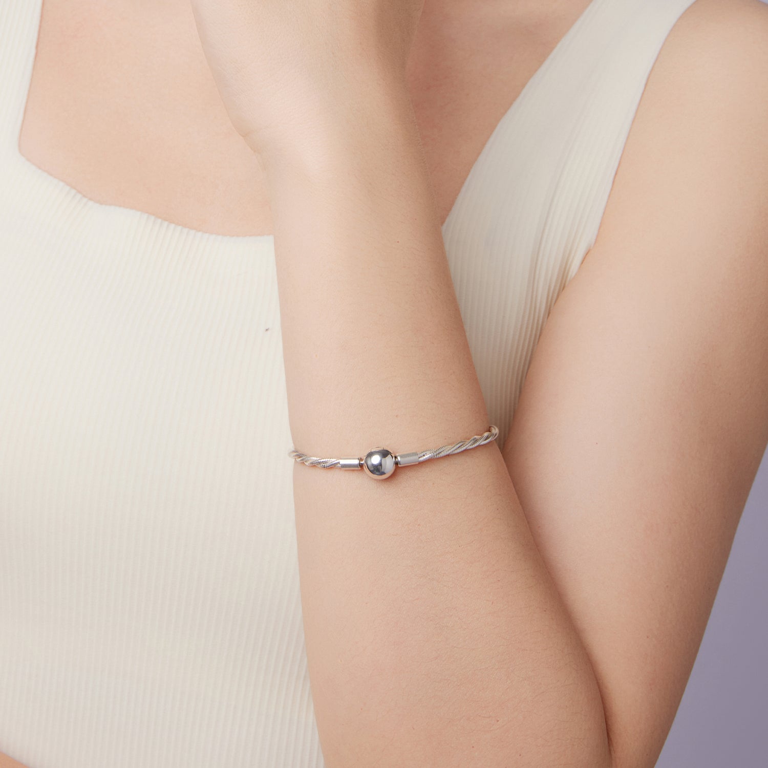 925 Sterling Silver Bracelet 17cm with Oxidized Finish  DestGlow