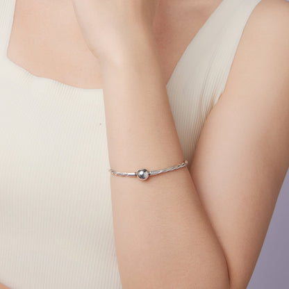 925 Sterling Silver Bracelet 17cm with Oxidized Finish  DestGlow