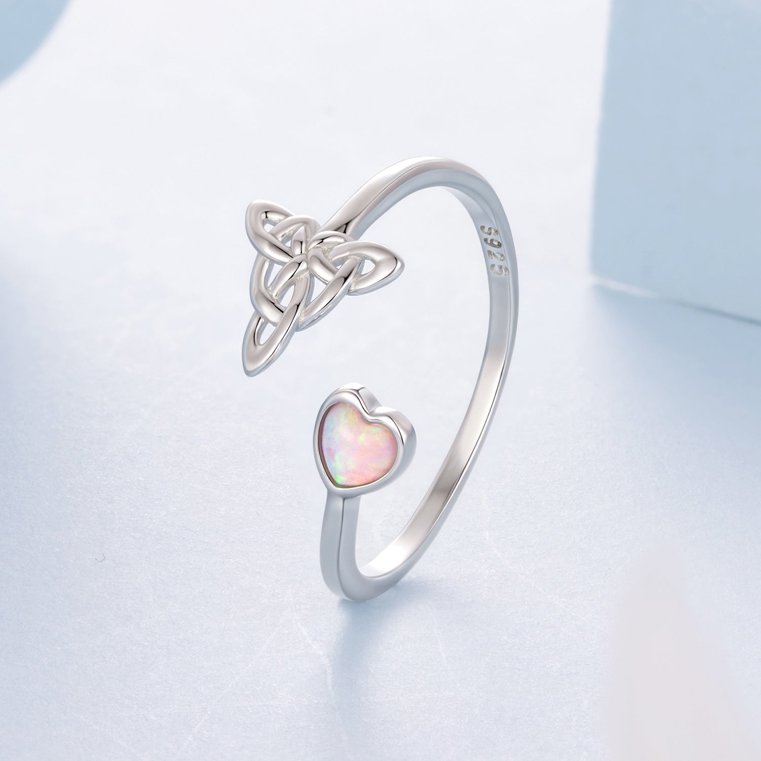 925 Sterling Silver Synthetic Opal White Gold Plated Ring for Women  DestGlow