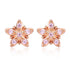 925 Sterling Silver Rose Gold Plated Pavé Setting CZ Earrings  DestGlow