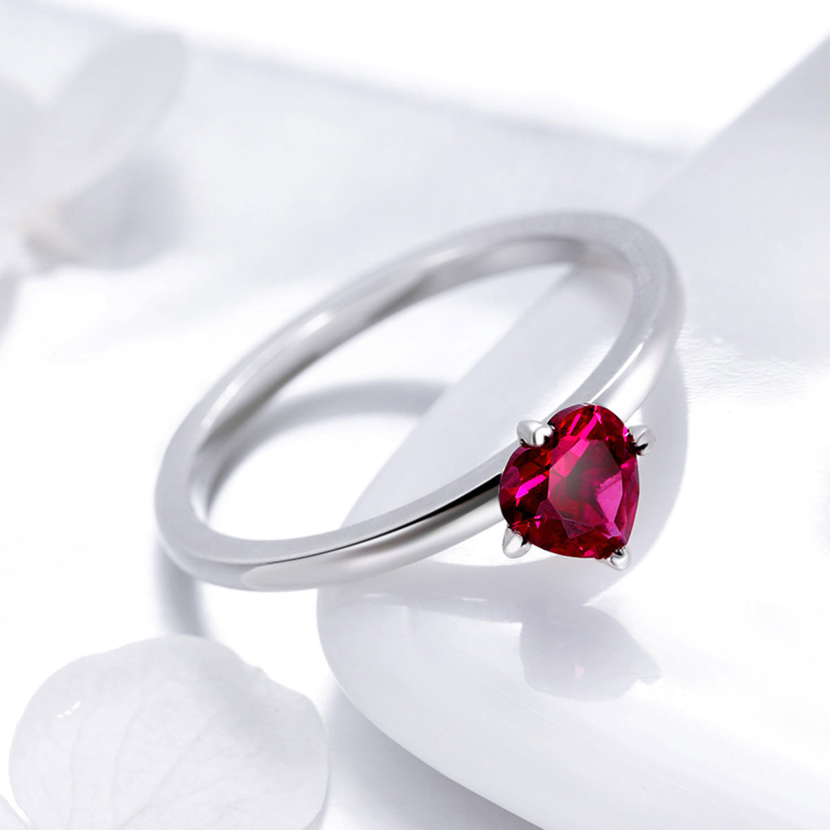 925 Sterling Silver Plated Platinum CZ Ring Size 6 for Women  DestGlow
