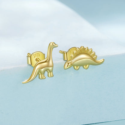 925 Sterling Silver Earrings with Oxidized Finish, 1.1*1cm &amp; 1.2*0.6cm for Women  DestGlow