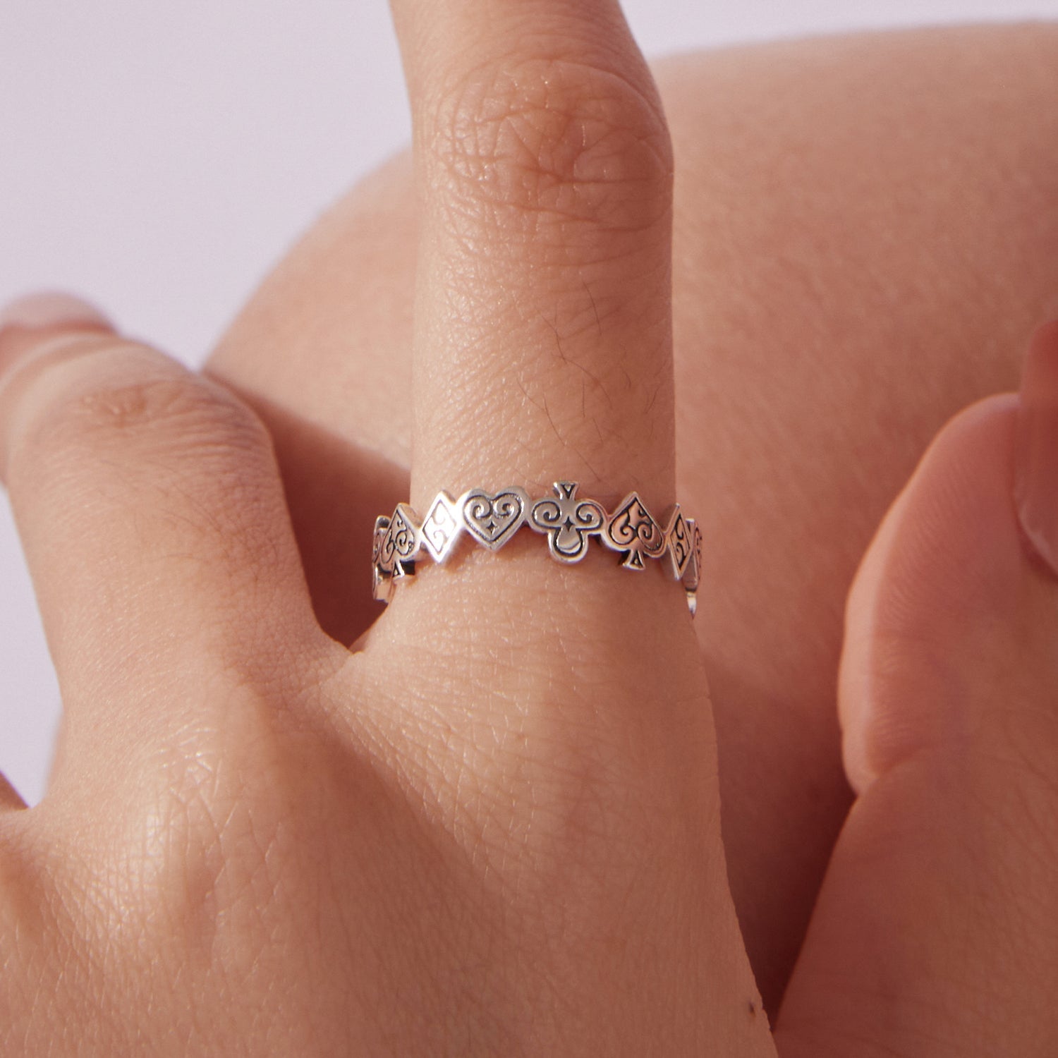 925 Sterling Silver Oxidized Silver 0.5cm Ring  DestGlow