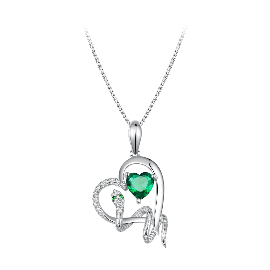 S925 Sterling Silver Plated Platinum Necklace with Pavé Setting and CZ  DestGlow