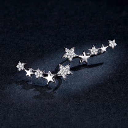925 Sterling Silver Earrings with Plated Platinum and Pavé Setting CZ  DestGlow