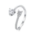 925 Sterling Silver Oxidized Pavé Setting CZ Ring  DestGlow