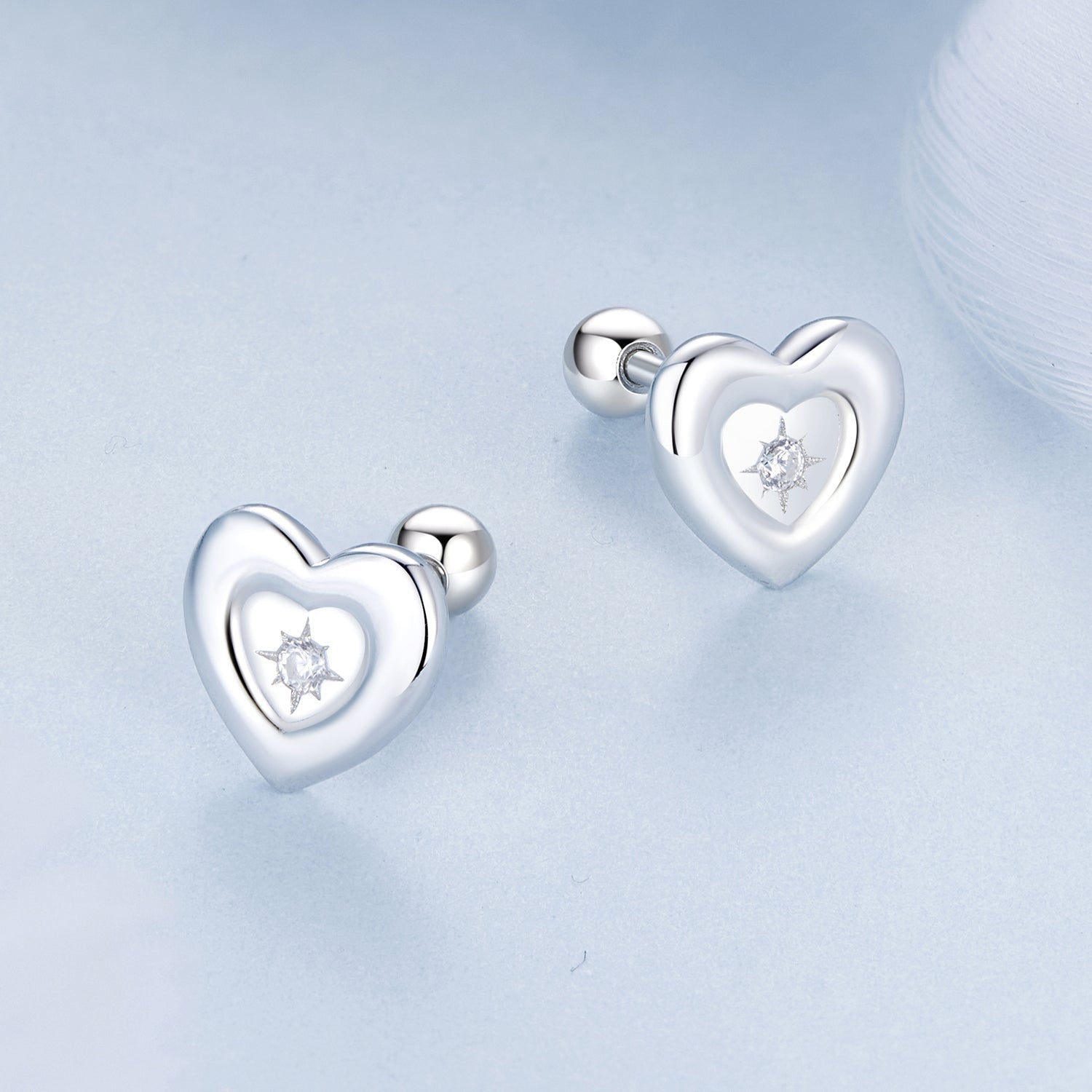 925 Sterling Silver White Gold Plated CZ Earrings  DestGlow
