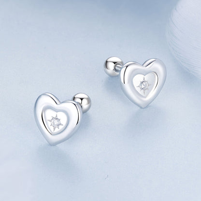 925 Sterling Silver White Gold Plated CZ Earrings  DestGlow