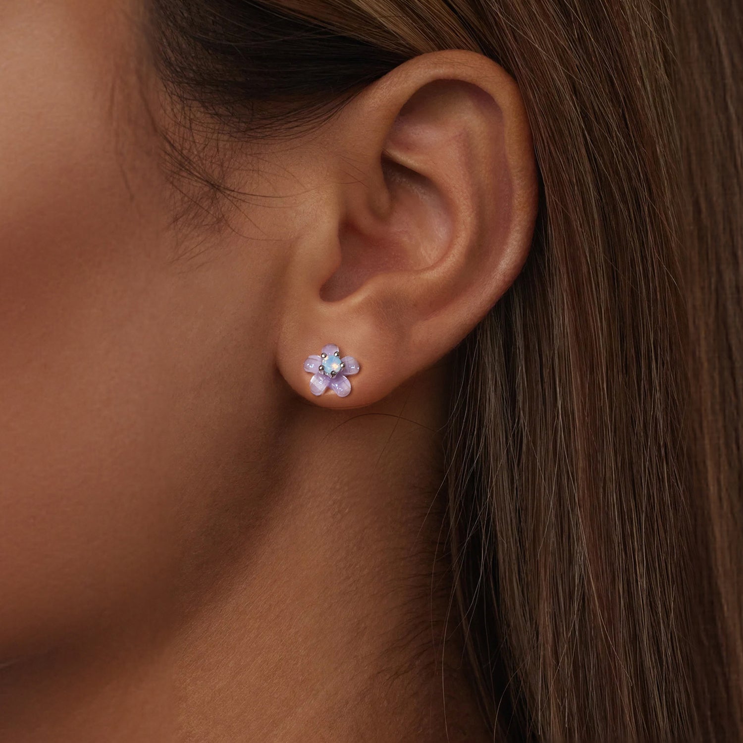 925 Sterling Silver Opal 8mm Earrings for Women  DestGlow