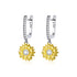S925 Sterling Silver Plated Gold Pavé Setting CZ Earrings  DestGlow