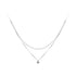 925 Sterling Silver Necklace with 8x6mm Pavé Setting CZ Pendant for Women  DestGlow