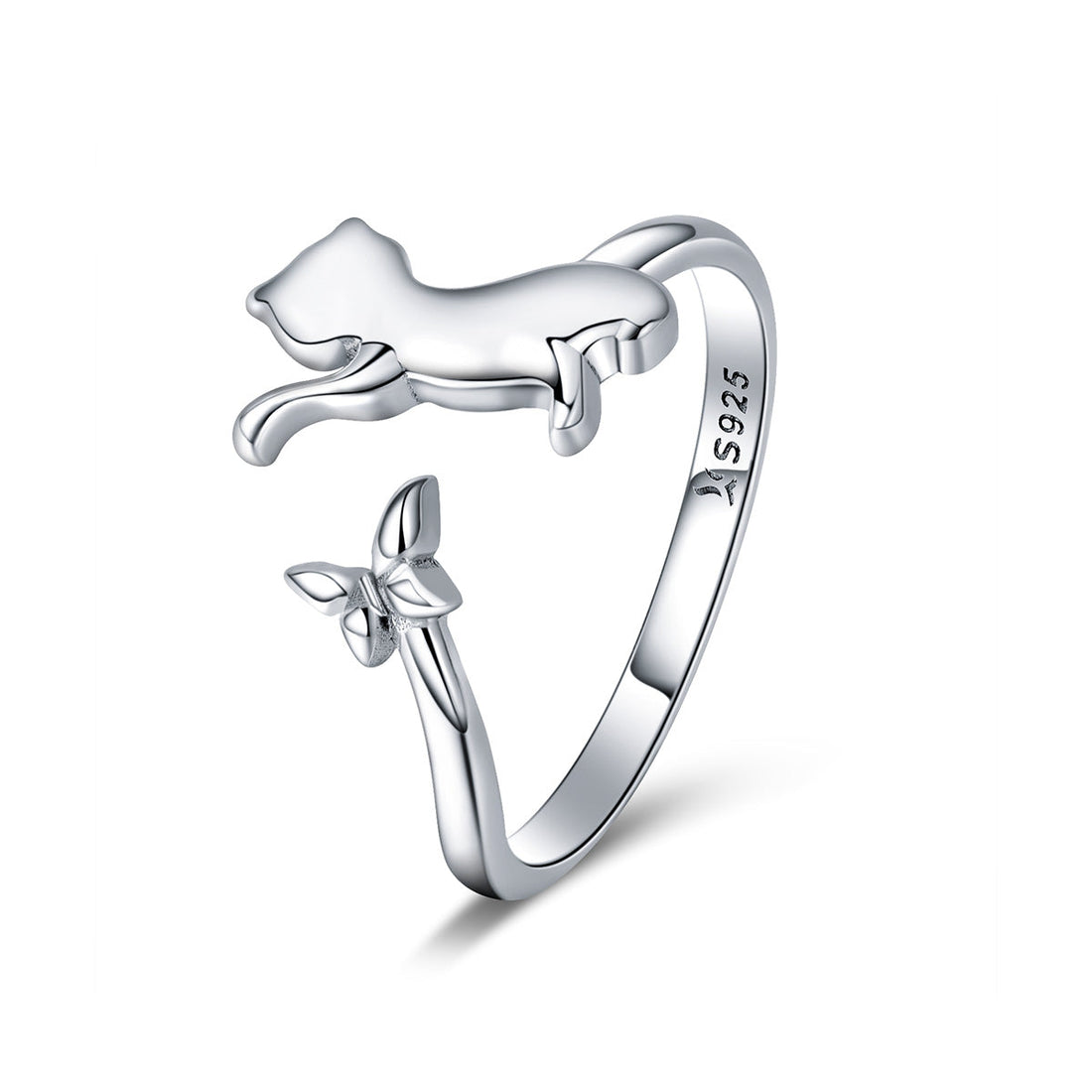 925 Sterling Silver Ring with 0.2cm Width and 1.2cm Claw Height  DestGlow