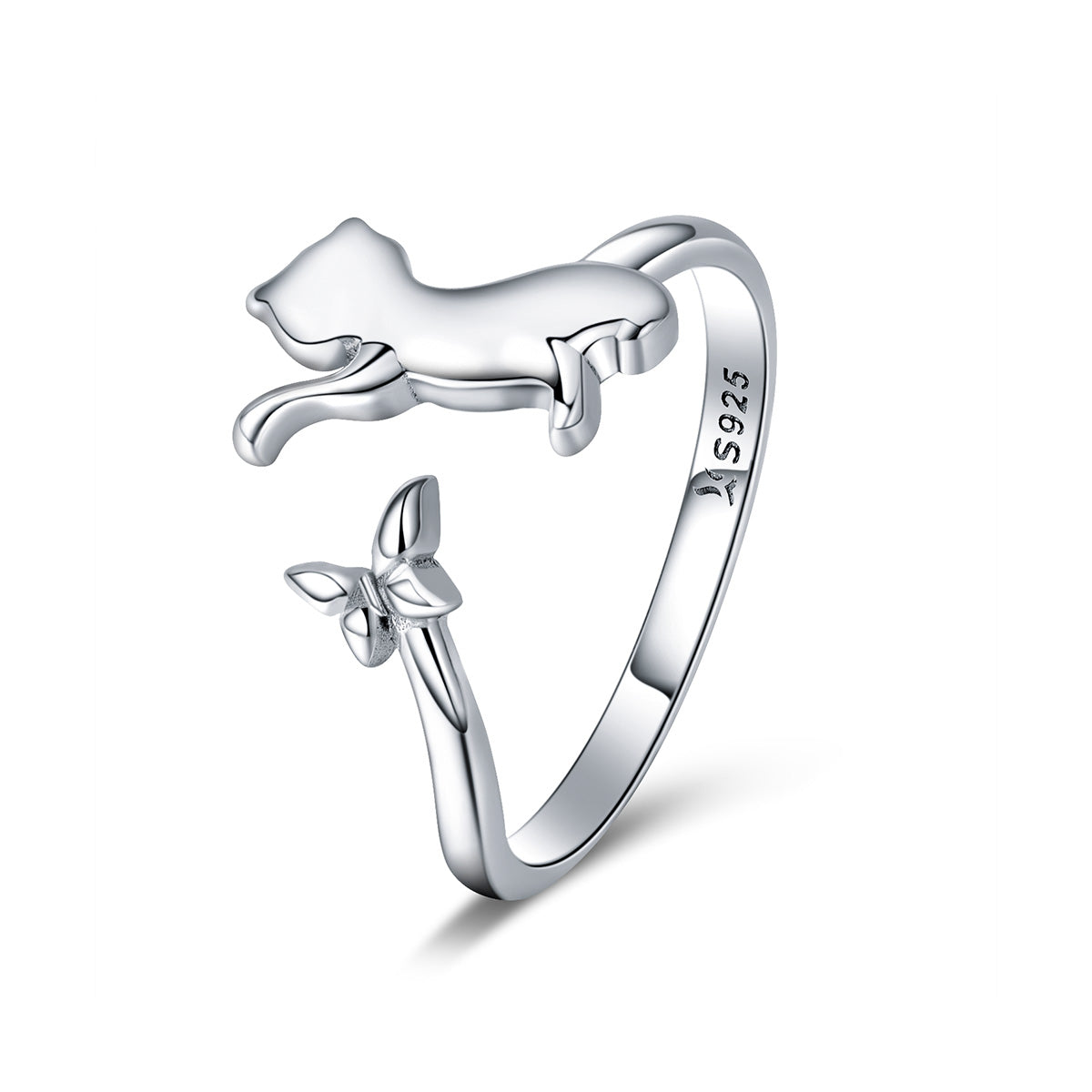 925 Sterling Silver Ring with 0.2cm Width and 1.2cm Claw Height  DestGlow