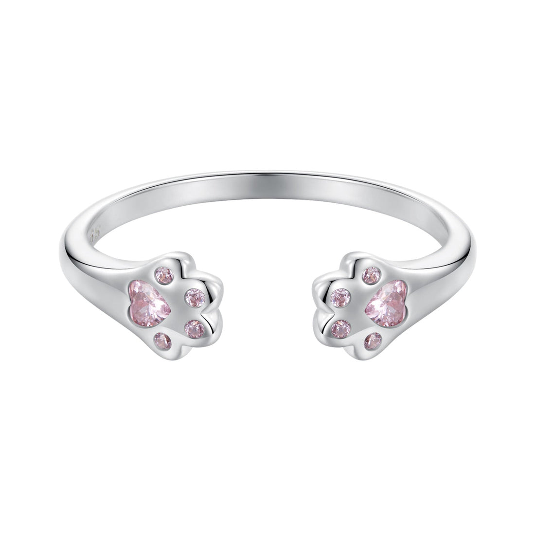 925 Sterling Silver White Gold Plated Pavé Setting CZ Ring  DestGlow