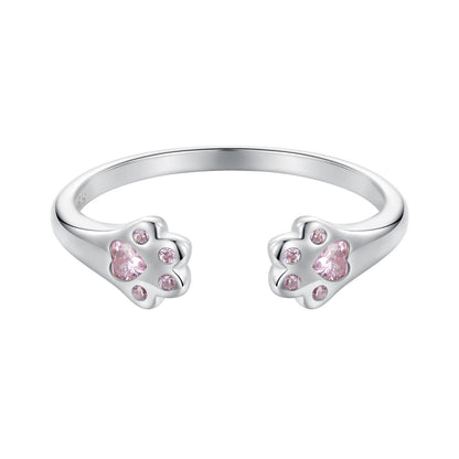 925 Sterling Silver White Gold Plated Pavé Setting CZ Ring  DestGlow
