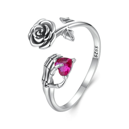 925 Sterling Silver Ring with Pavé Setting CZ, Width 0.15cm, Women&